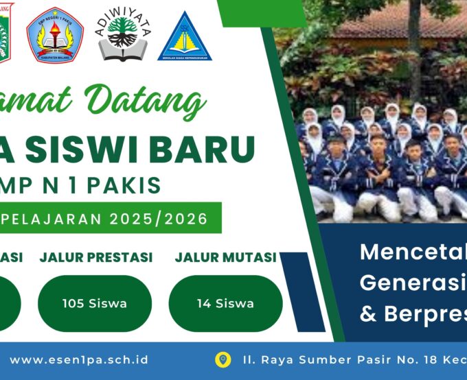 Penerimaan Siswa Baru Jalur Afirmasi, Prestasi, dan Mutasi Tahun Ajaran 2025-2026